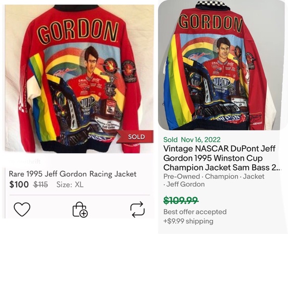 RARE VTG 1995 Jeff Gordon Racing Jacket Nascar Speed Zone XL HTF - Picture 16 of 16